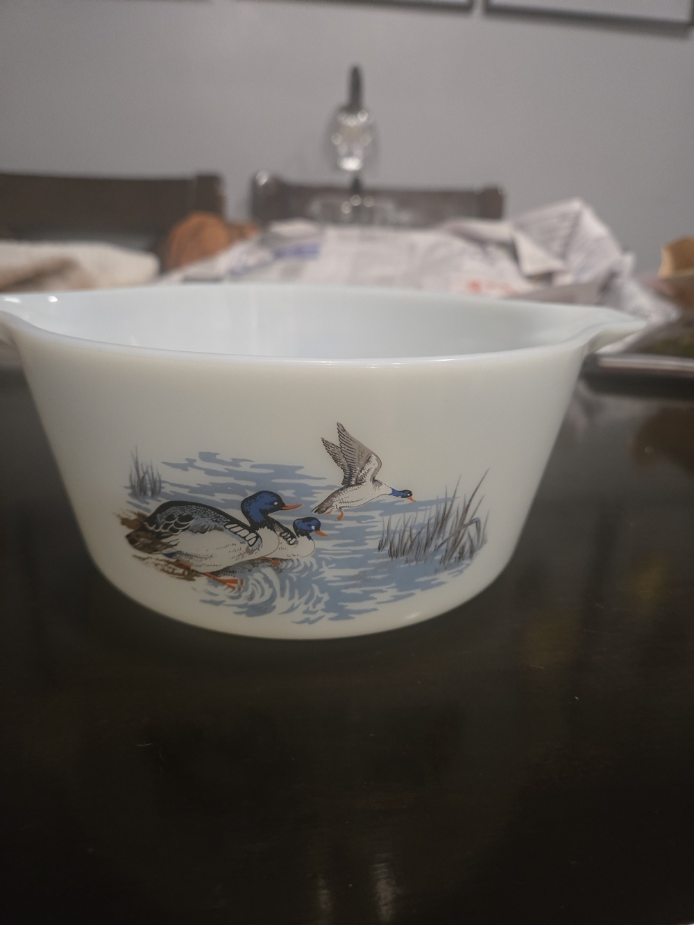 Vintage 1960s JAJ Pyrex Wildfowl Duck Casserole Bowl - No Lid